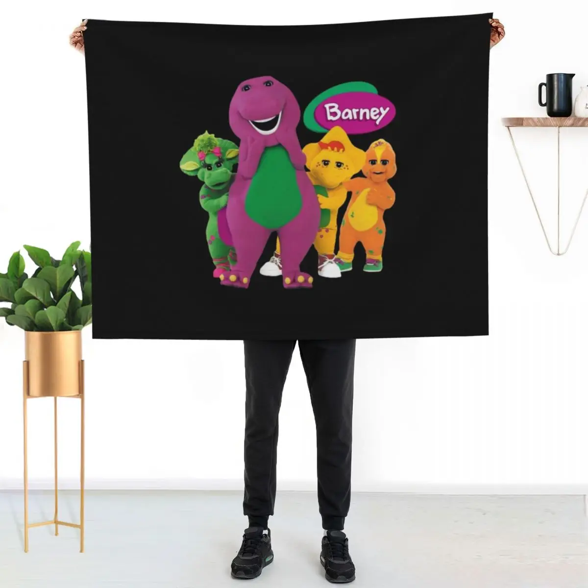 

Barney (Barney & Friends) Throw Blanket Soft Plush Blanket as Housewarming Gift