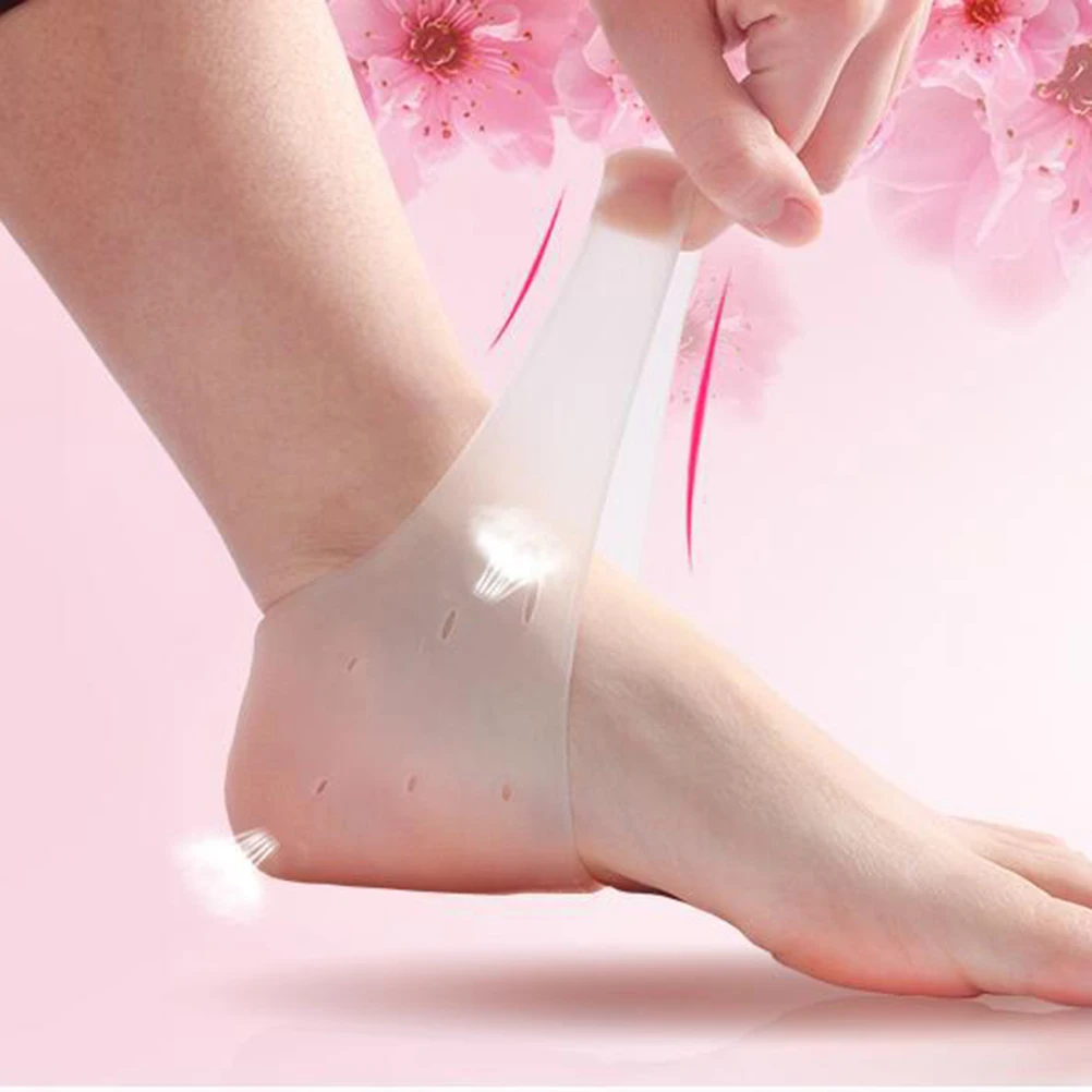 

Silicone Heel Sleeve Lightweight Air Circulation Insoles Plantar Fasciitis Heel Pain Relief Foot Care Tool Anti Cracking