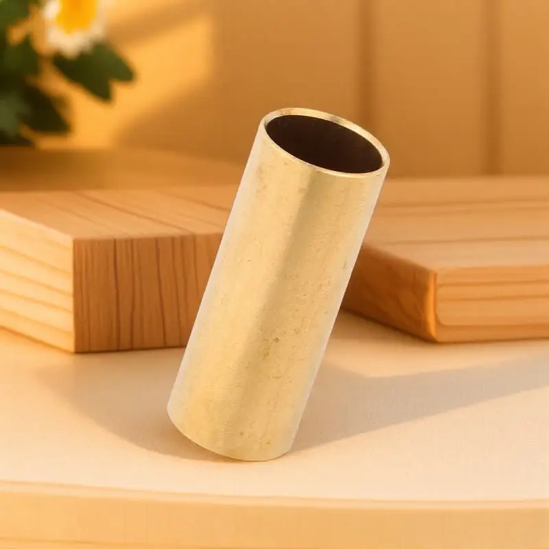 Brass Guitar Slide Standard Metal Slide For Electric Bass Durable Smooth Finger Sleeve Universal Bottleneck Slider Professional