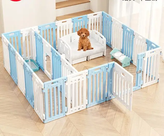 Cercadinho de plástico dobrável Pet Tendência, Tamanho grande IndoorLuxure Animal Playpen, Cerca de cuidados plásticos para animais