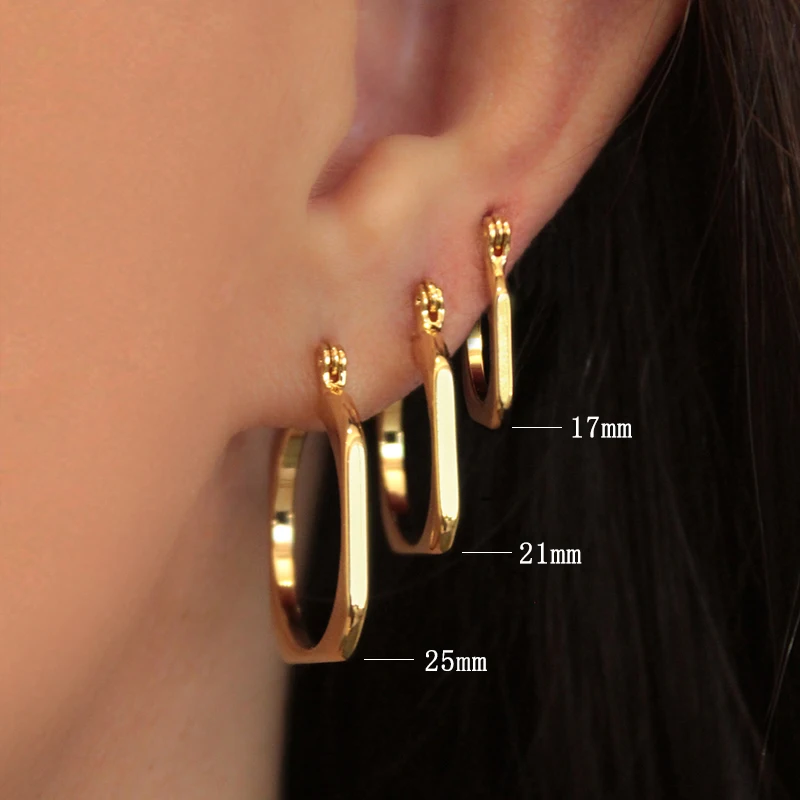 TIANDE Gold Color Hoop Earrings for Women Fashion Piercing Exquisite Zircon Small Large Women's Earrings 2023 Jewelry Wholesale