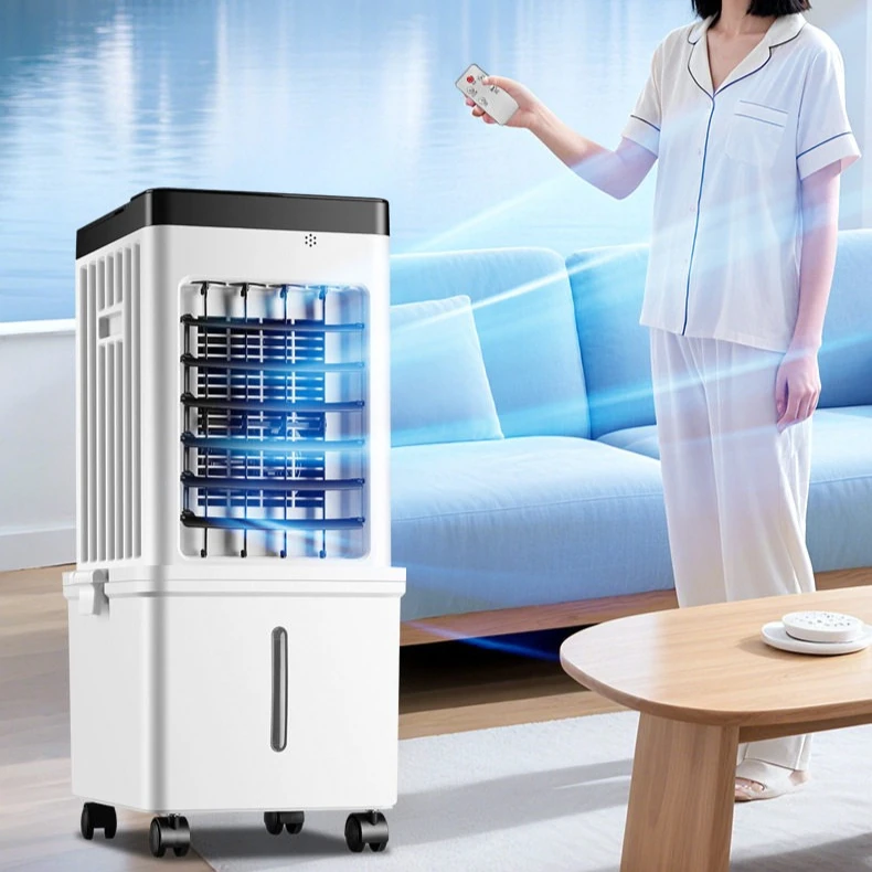 Ice and water refill air conditioner fan for small summer cooling fans, home cooling devices, dorm cooling fans