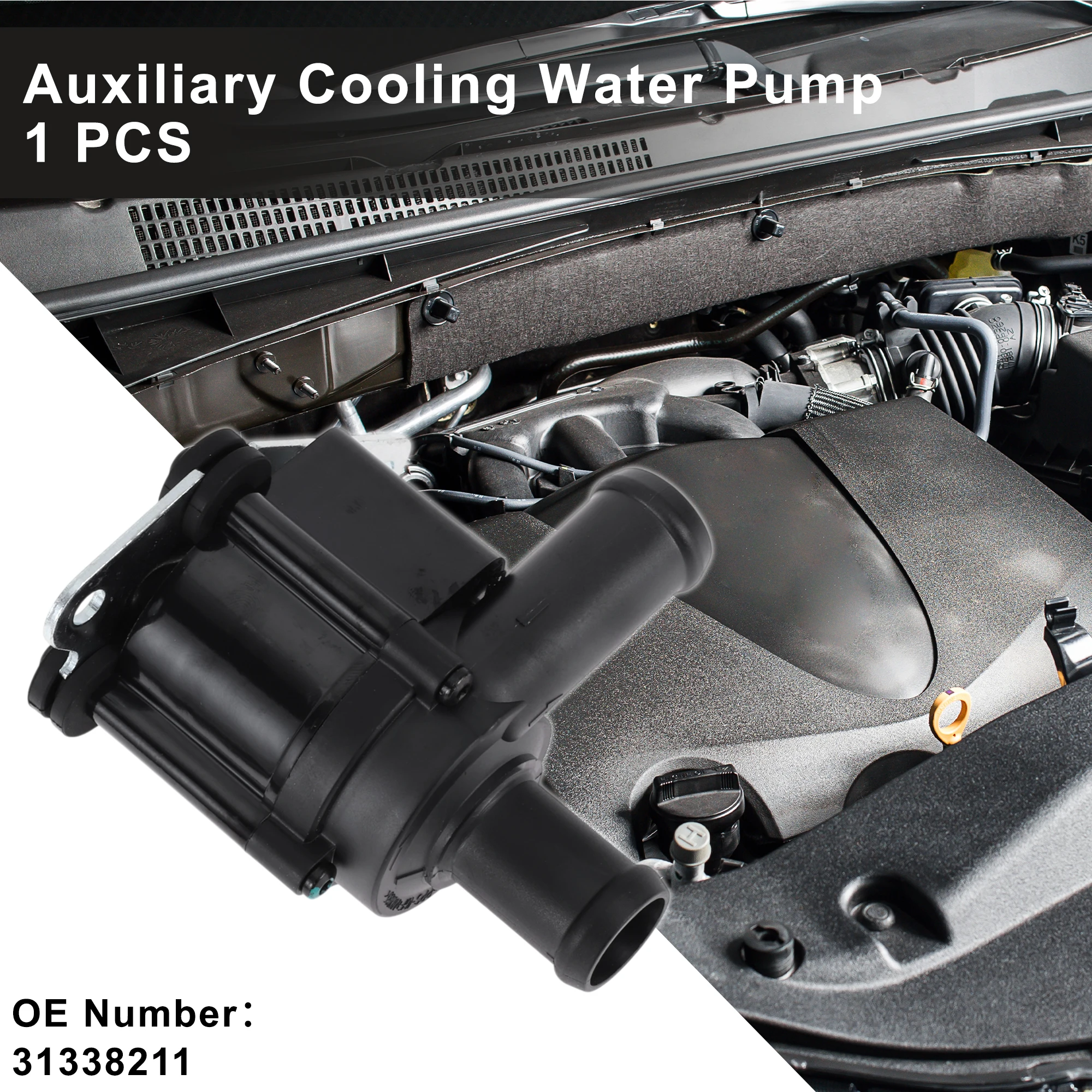 

UXCELL Auxiliary Cooling Water Pump for Volvo XC60 Mk1 2013-2017 No.31338211 Car Auxiliary Coolant Pump