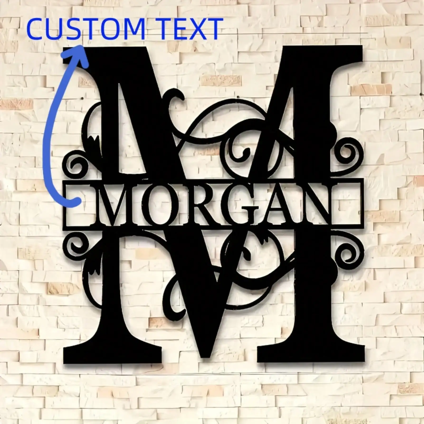 

Personalized Metal Name Sign Custom Last Name for Outdoor Front Door Housewarming Gift Wall Decor
