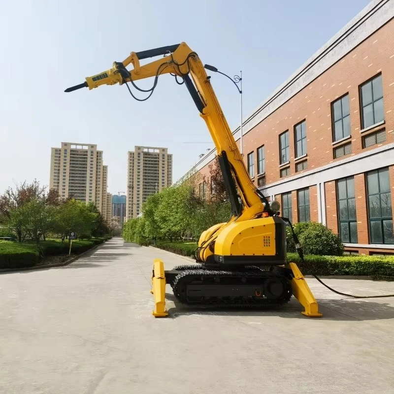 Remote Control Demolition Robot Multi Purpose Portable Crush Robot Strong Breaking Ability for Refractory Brick Removal