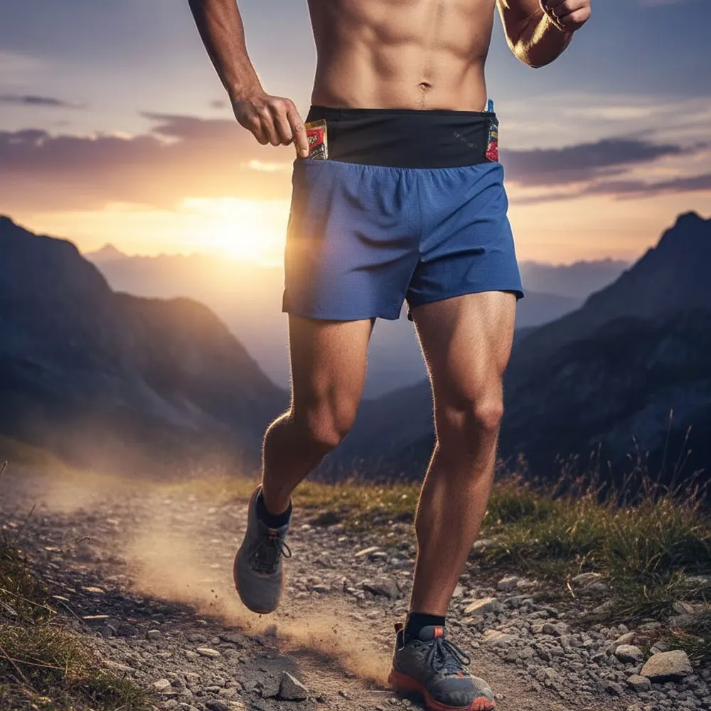 

Sports Shorts Men Fake Two Layer Running Shorts Quick Dry Marathon Training Fitness Pants