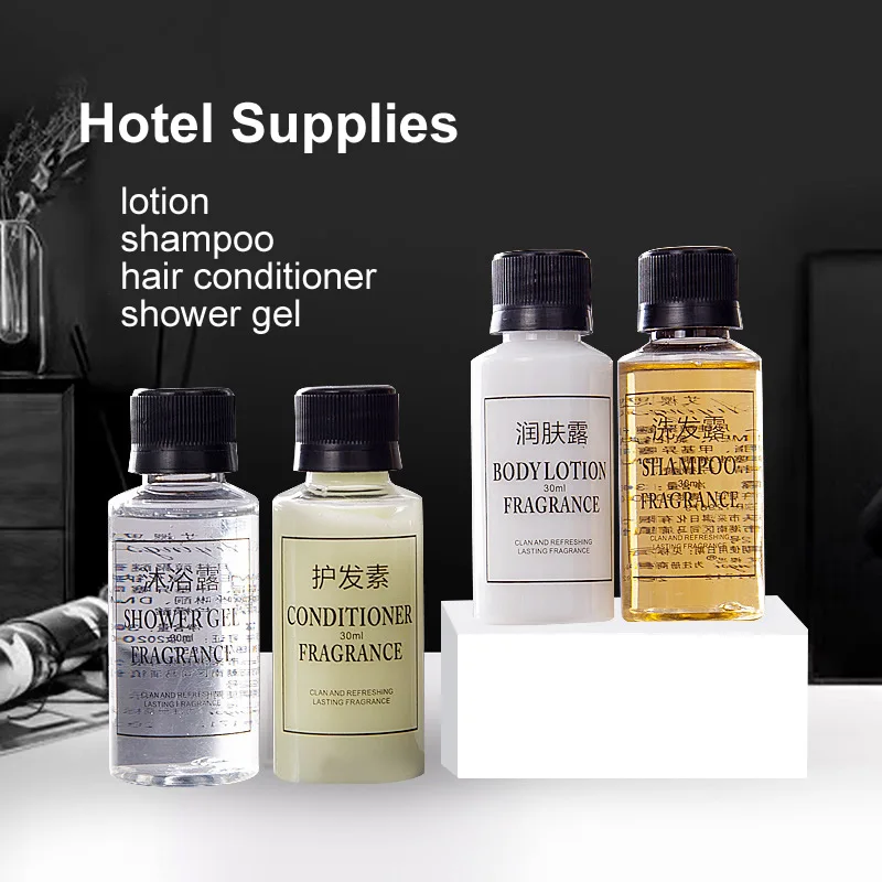 Free Shipping 4bottles/Lot4in1 High End Hotel Supplies Bathing Kits Shampoo+Shower Gel +Hair Conditioner+Body Lotion Travel Kit