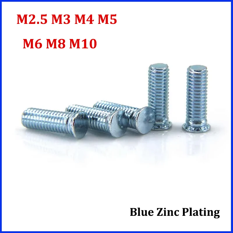 

Blue Zinc Plating Rivet Screws M2.5 M3 M4 M5 M6 M8 M10 * 5 6 7 8 9 10 11 12 13 14 15 16 18 20~60mm Carbon Steel