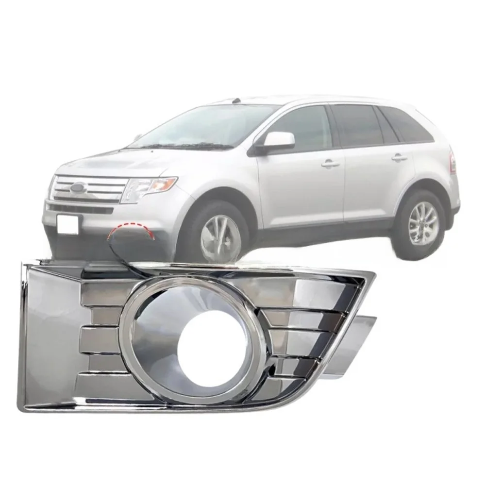 زوج إطار ضوء الضباب من الكروم متوافق مع FORD لموديلات EDGE 2007-2010 يتميز بلمسة نهائية مقاومة للصدأ مطلية بالكهرباء #5