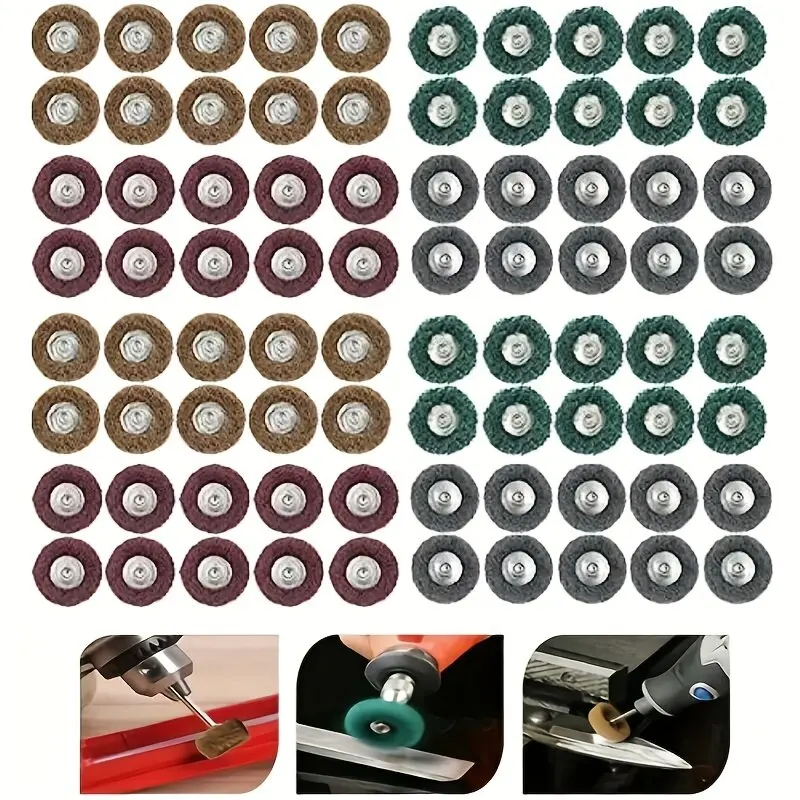 5-50 Stück Mini-Bohrer-Schleifbürsten-Set, Nylon-Polierscheiben, Rotationswerkzeug-Zubehör zur Rostentfernung – Detail 4