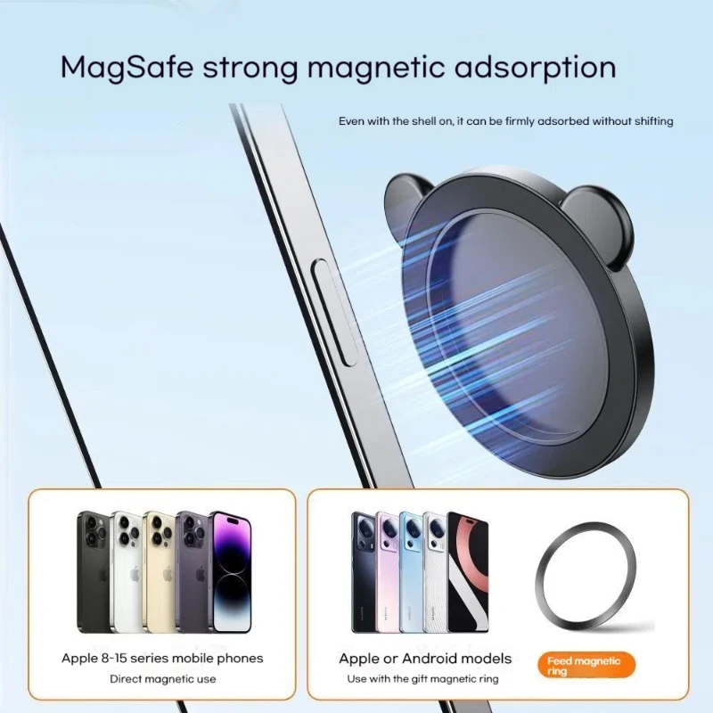 Universal Magnetic Selfie Mirror for Back Camera Slim Phone Convex Mirror Magsafe IPhone 15 14 13 Max Plus for Vide Selfie Vlog