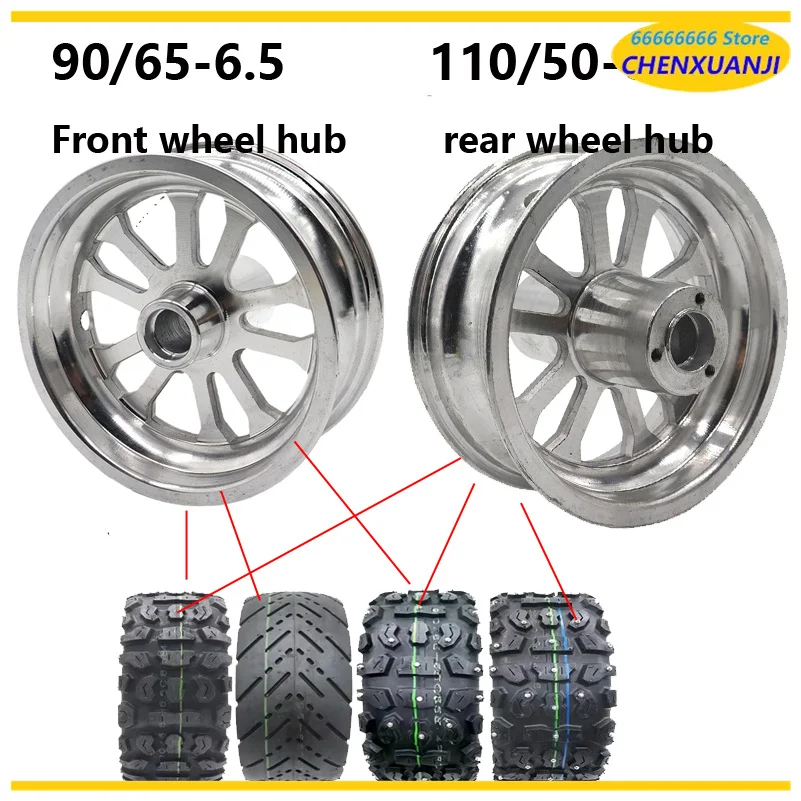 90/65-6,5 110/50-6,5 Vorder- und Hinterräder, geeignet zum Austausch von 6,5-Zoll-Rädern am Zero 11X Roller Dualtron Thunder Elec