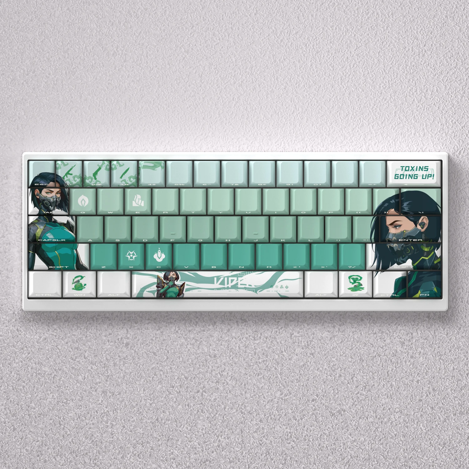 98 Key Cap Viper Keys Cute Anime Keycaps PBT Cherry Profile Keycap Mechanical Keyboard Made68 Mad68 Wooting 60
