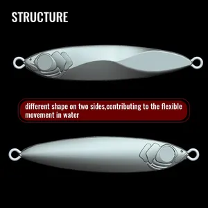 Metal Jig Lure Spinner Spoon, 3D Eye, Laser a cores, Equipamento de pesca Spinning, Popper Hook, Swimbait, Isca Spinner, 20g, 30g, 40g 8 principais vendas isca artificial com movimentos - №6