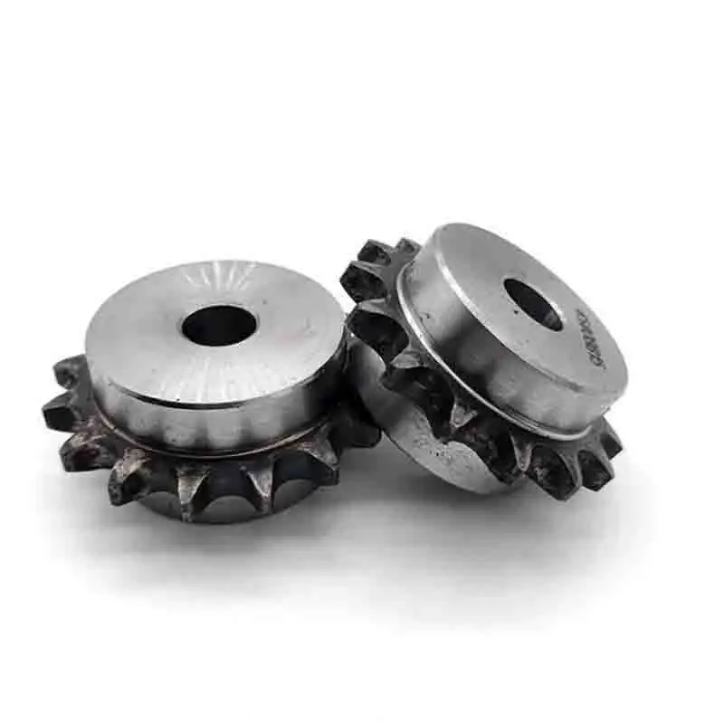 Pignone a gradini bifacciale 08B, piattaforma rialzata su due lati, ingranaggio a fila singola per apparecchiature industriali, 1 pezzo