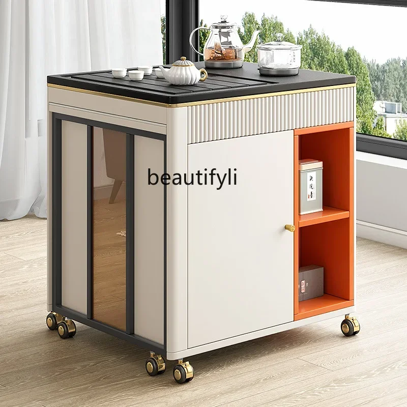 cn8350 LHY zq Retractable Tea Table Home Tea Cabinet Multi-Functional Smart Water Boiling Coffee Table Living Room Balcony Tea T