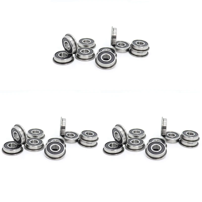 

40Pcs F695-2RS Bearing 5X13x4mm Flanged Miniature Deep Groove Ball Bearings F695RS For VORON Mobius 2/3 3D Printer