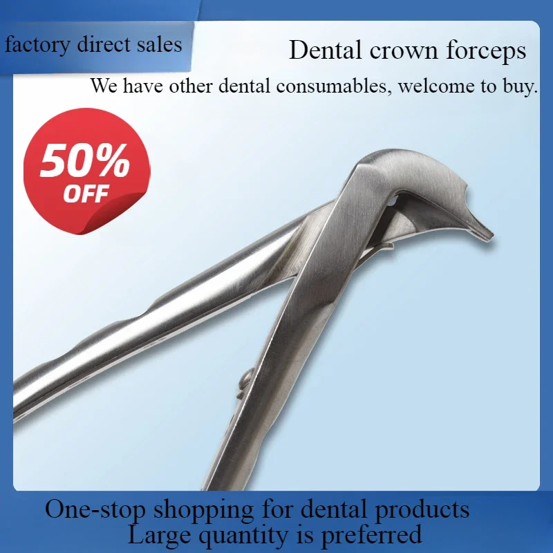 Dental crown forceps, remover, porcelain, black mouth forceps, mechanical adult