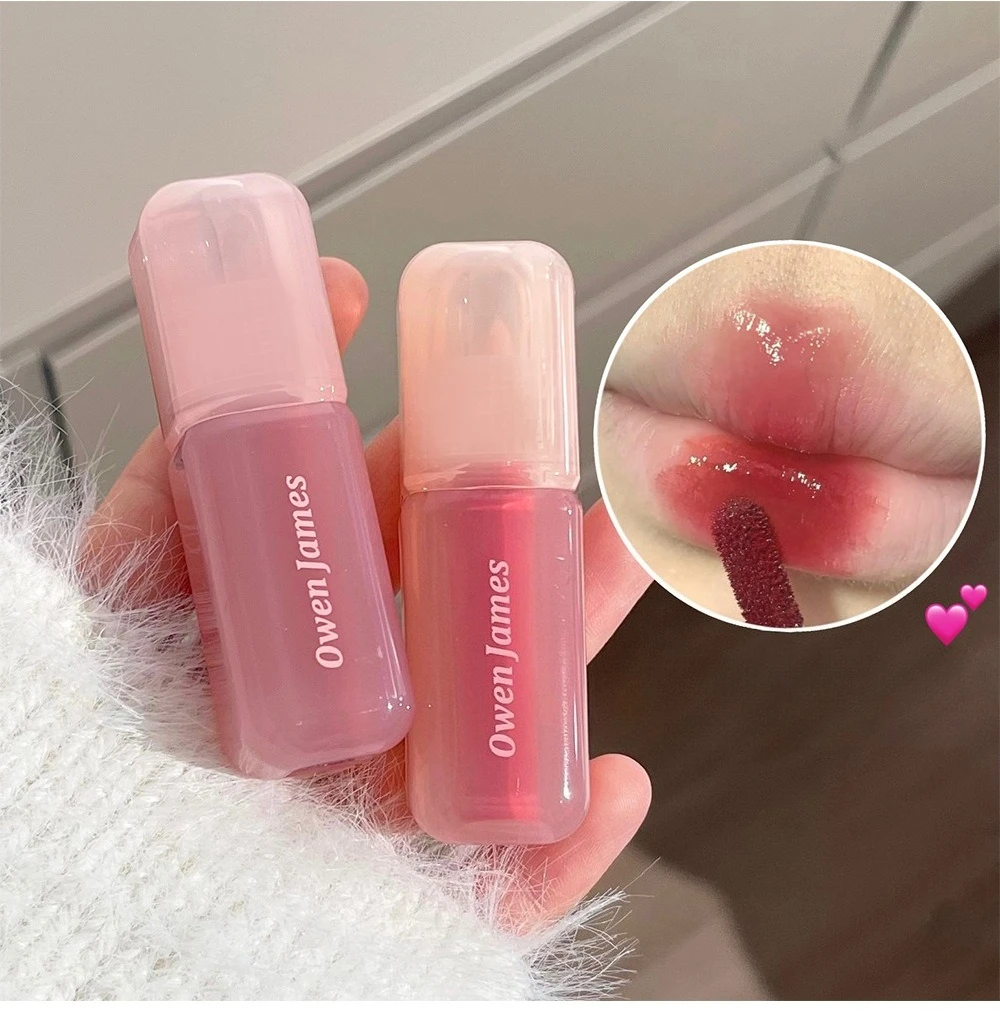 High Shine Glass Finish Lip Glaze,Lip Moisturizing Plumping Lip Gloss Water Mirror Liquid Lipstick,Long-lasting Natural