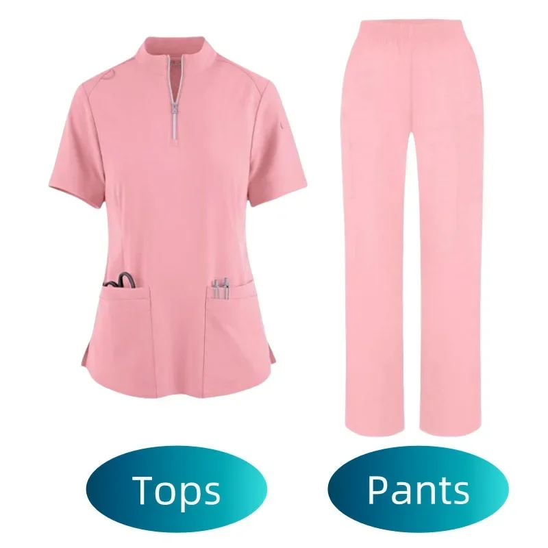 Uniforme de trabajo de enfermera para mujer, conjunto de ropa de lavado a mano para sala de cirugía Dental, Hospital de belleza, uniformes médicos para mascotas