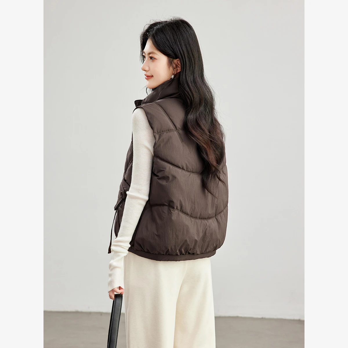 VIMLY 여성용 퀼팅 조끼 브라운 스탠드 칼라 다이아 - Women'S Fashion Quilted Jacket 리뷰 및 가격