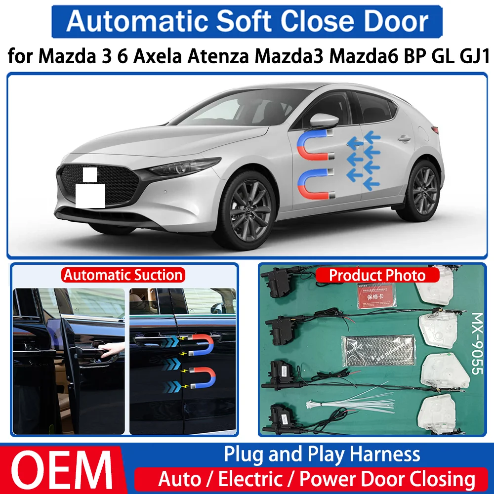 

for Mazda 3 6 Axela Atenza Mazda3 Mazda6 BP GL GJ1 Car Automatic Soft Close Door Electric Suction Kit Auto Power Closing System