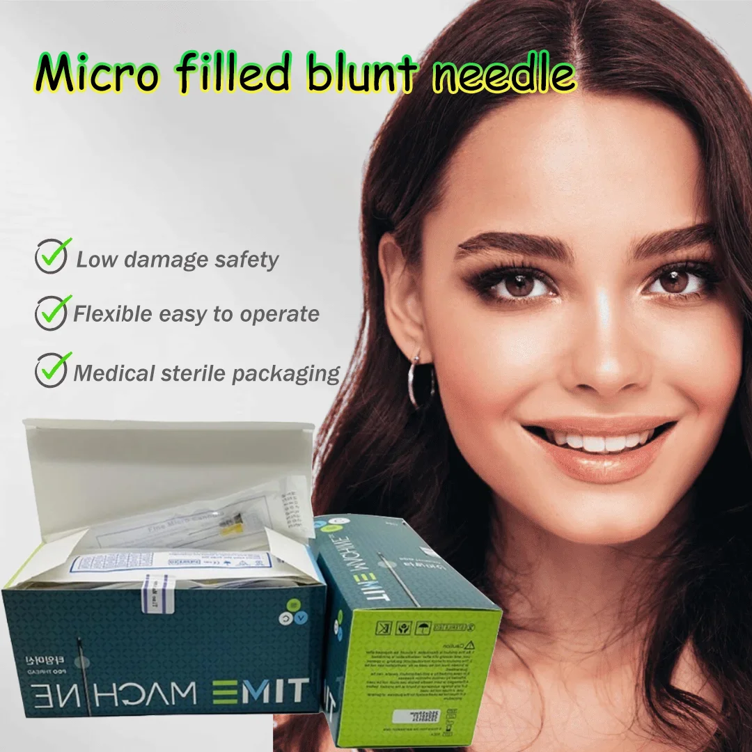 

ISO Disposable Fine Micro Blunt Tip Needle Canula 50pcs/BOX14G18G25G27G30G 50mm70mm38mm90MM tattoo NeedleHyaluronic acid filling