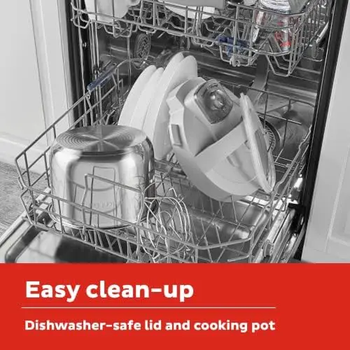 Duo Plus، طنجرة ضغط كهربائية 6 كوارت هادئة 9 في 1، قدر بخار الأرز البطيء، Sauté، صانع الزبادي، سخان ومعقم