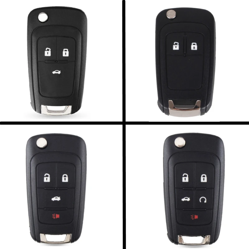 

XIEAILI 10Pcs OEM Key Case 2 3 4 5 Button Flip Folding Remote Key Shell For Chevrolet Cruze Epica Lova Camaro Impala HU100 Blade