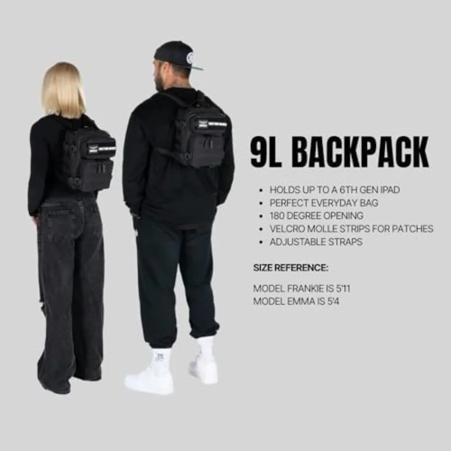 حقيبة ظهر تكتيكية صغيرة من WOLFpak 9L للرجال والنساء حقيبة حمل صغيرة للاستخدام اليومي لصالة الألعاب الرياضية والسفر والمدرسة متينة ومقاومة للماء