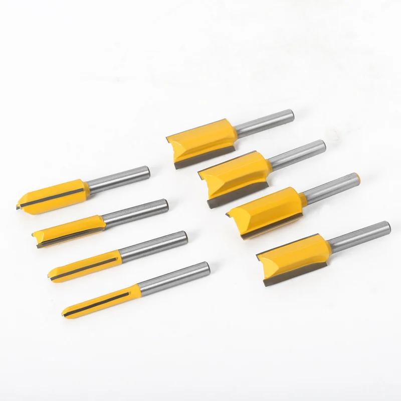 1-7 piece set single-edge double-edge straight knife slotting knife notching knife trimming machine head woodworking milling cut