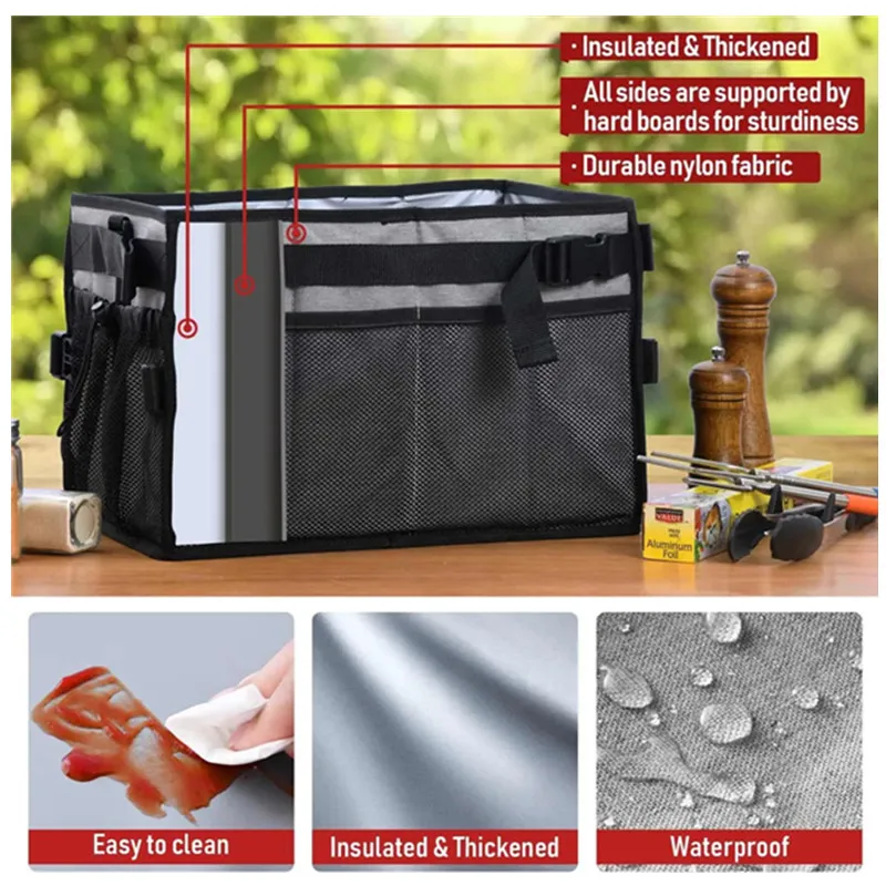 Camping Box Thermal Large Capacity Folding Picnics Storage Fridge Portable Refrigerator Trips Tableware Travel supply Cooler Bag