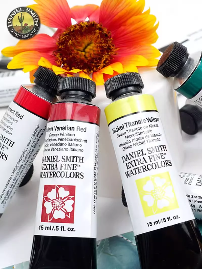 Daniel Smith Artista Profissional Tinta Aquarela, 6 Cores, 5ml, Essenciais Minerais, Conjunto Completo de Pincel