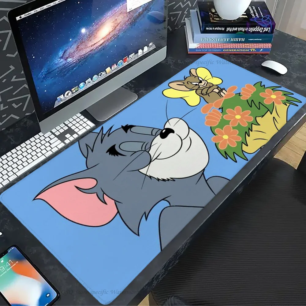 Animated T-Tom And J-Jerry Mousepad Mouse Mat Desk Mat With Pad Gaming Accessories Prime Gaming XXL Keyboard Pad Padding Mat