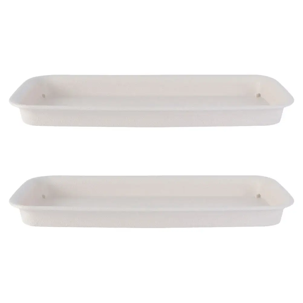 2Pcs Rectangular Plastic Plant Saucers Air Circulation Drainage Indoor Outdoor Plant Drip Trays Plastic Drip Trays