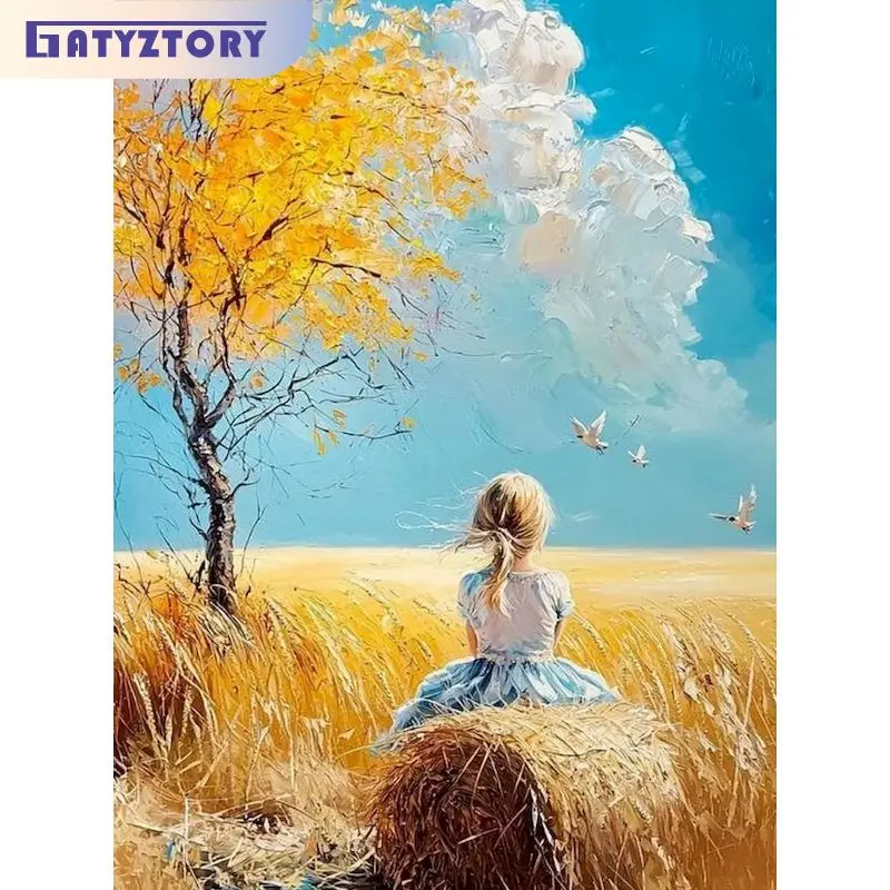 

GATYZTORY Painting By Numbers Home Decor Drawing Kit Landscape Modern Wall Art Picture Crafts DIY Kits for Beginners