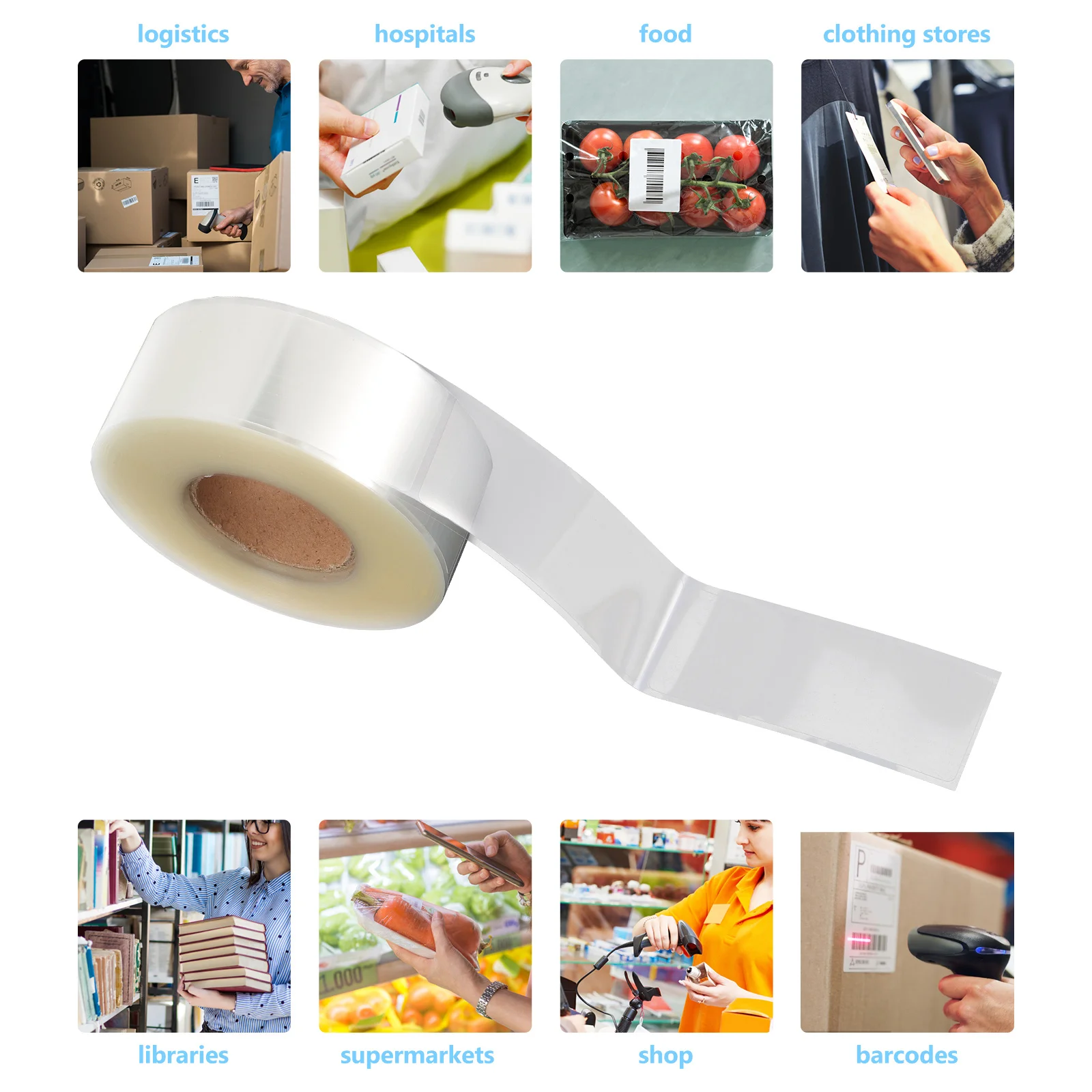 

500Pcs Clear Label Protectors PVC Waterproof Scratch Resistant Stickers for Barcode Number Protection in Schools Libraries