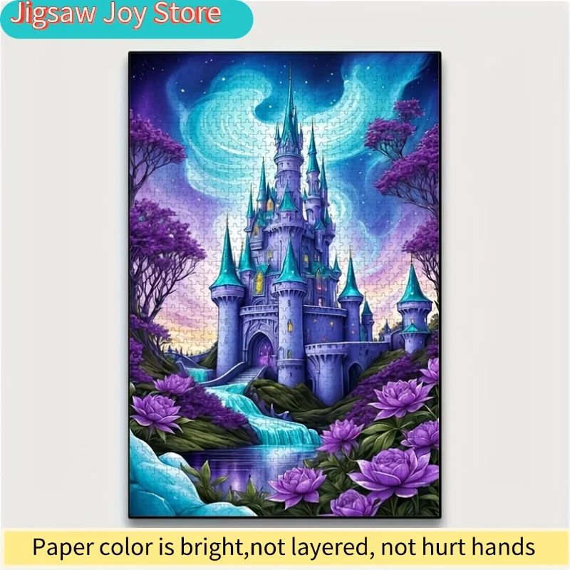 Een Disney-puzzel van een kasteel, stevig en duurzaam, naadloos voor volwassenen, geschikt voor verjaardagen, Halloween, Thanksgiving en Ea