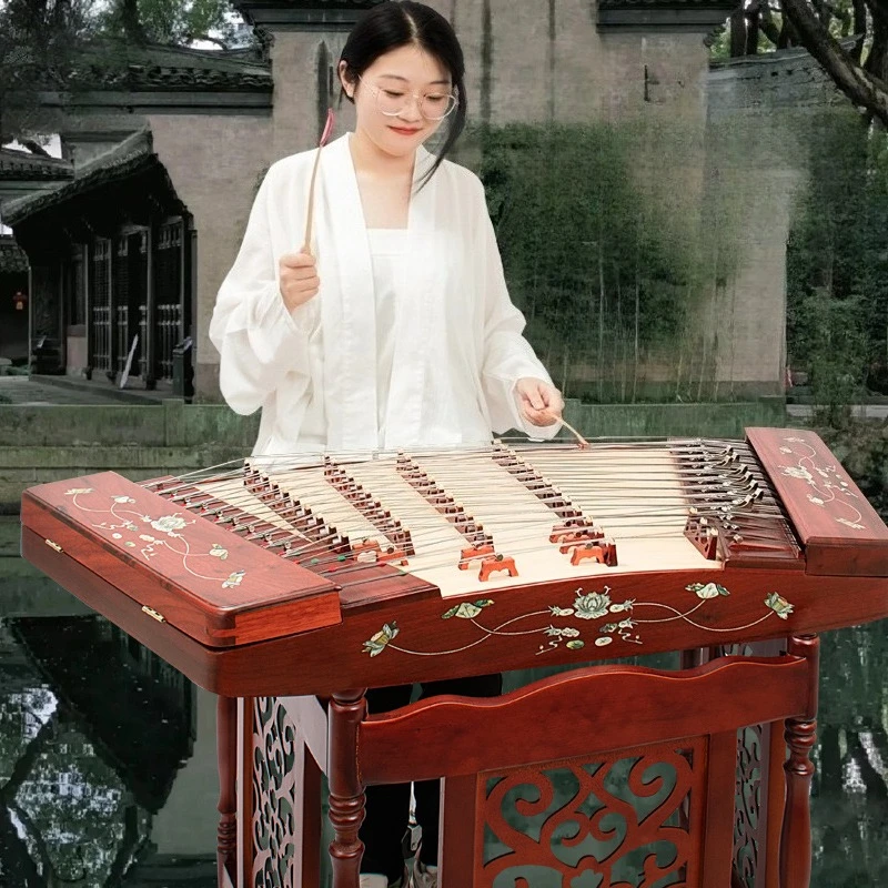 Rosewood Yangqin Professional Traditional Yang Qin Adult Beginners Performance Percussion Instruments Chinese Folk Yangqin