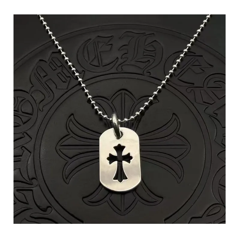

New Version of Chaoxuan Luo Xin Medium Hollow Cross Pendant Necklace Men's and Women's Sweater Chain Punk