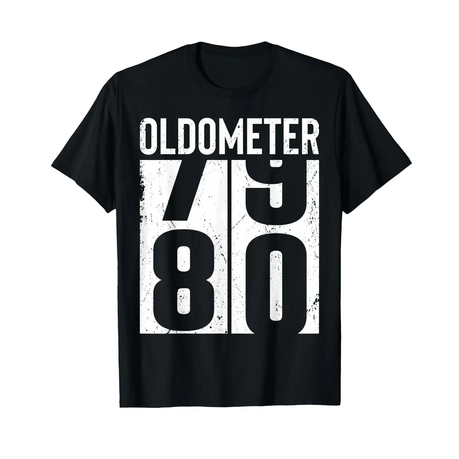Funny 80 Years Old 80th Birthday Odometer Oldometer Men T Shirt vintage Washed Stretched Top For Everyday Wear fashion