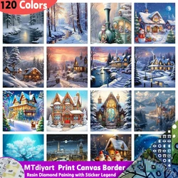 New Arivals Scenery Winter Diamond Painting 120 Colors Sticker legend Landscape House Rhinestone Diy Mosaic Handmade Gift Kit