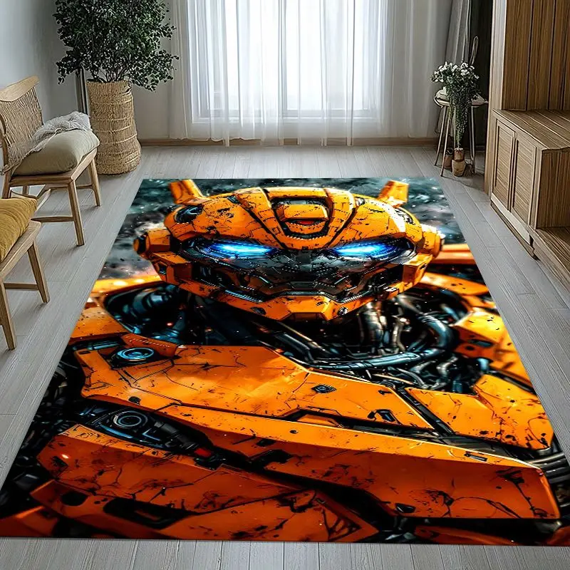 Retro Autobots Transformers Optimus Prime Area Rug,Soft Non-Slip Carpet Mat for Living Room Bedroom,Sofa Floor Rug,Home Decor