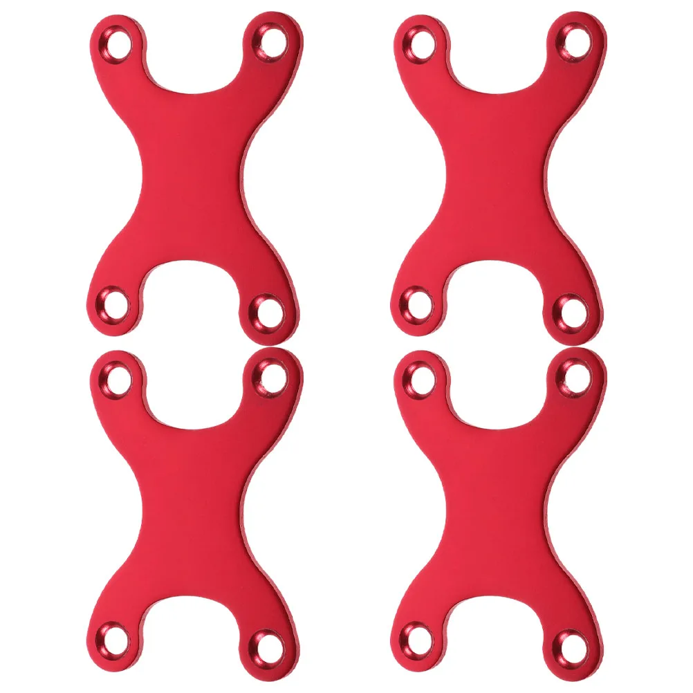 

4pcs Anti-sink Gasket Skateboard Bridge Support Fixing Red Round Corner Hardware Professional Accessories Skateboard Repair