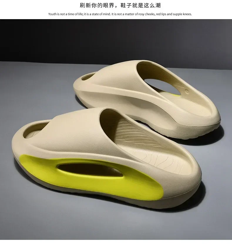 Hochwertige, trendige Outdoor-Pantoffeln mit EVA-Sohle, bemalt, weichsohlig, für Strand und Zuhause – Detail 11