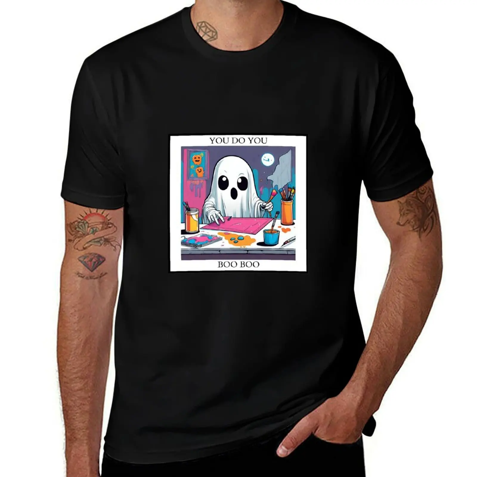 Cute Sheet Ghost Painting A Masterpiece T-Shirt t shirts with prints T-Shirt