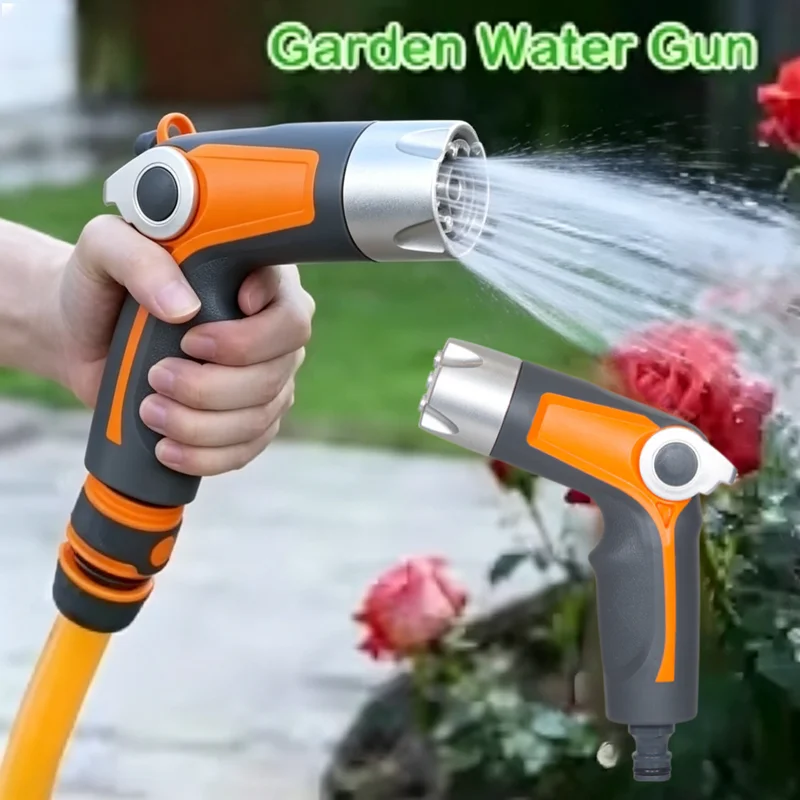 High Pressure Washer Adjustable Garden Watering Gun, Plastic High Pressure Water Sprayer Nozzle for Hose, Lawn Irrigation Sprink