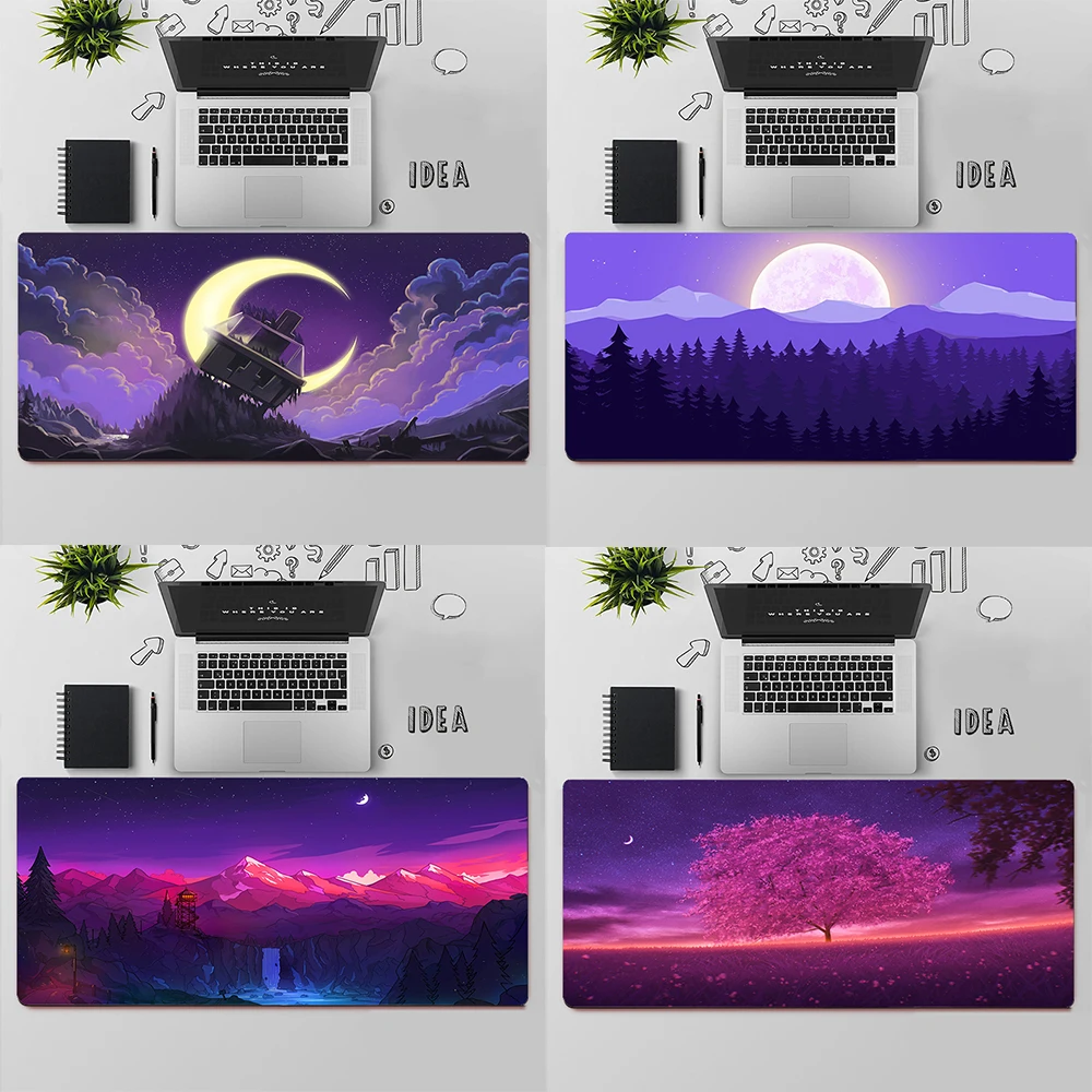 

Игровой коврик для мыши Purple Moon Landscape, большой коврик для мыши, коврик для мыши для ПК, геймера, компьютера, большой коврик для мыши XXL, коврик для клавиатуры, настольный коврик для мыши