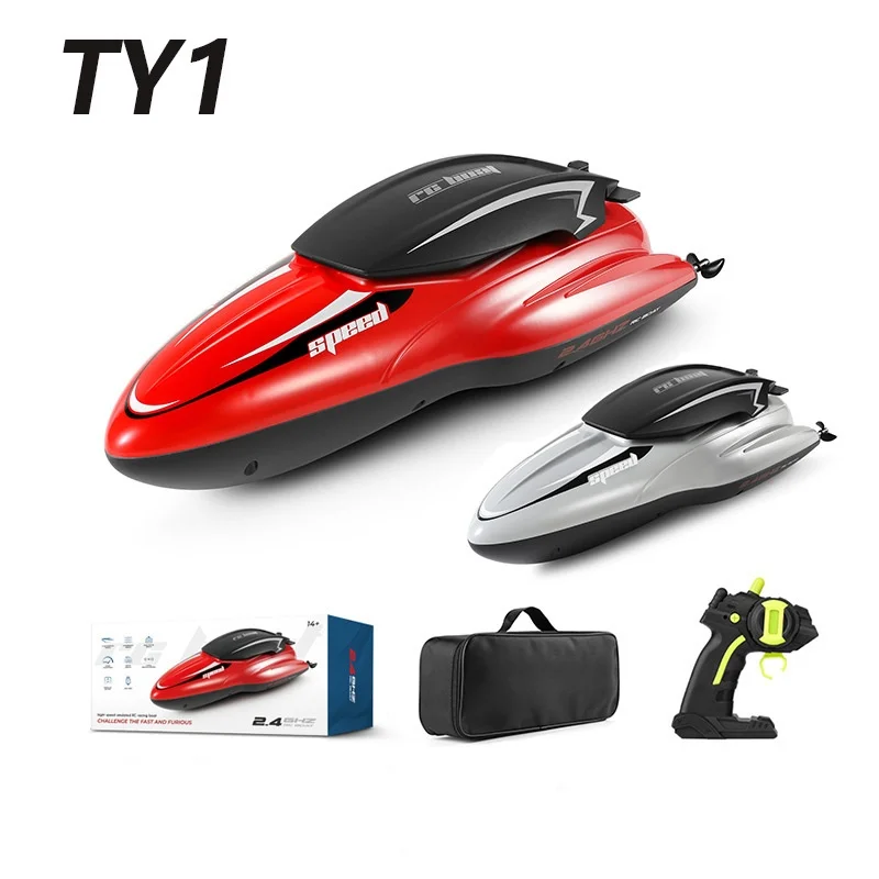 Ty1 High Speed Remote Control Boat Rechargeable Dual Motor Sealed Waterproof Low Water Cutoff 30 Min Long Battery Life For Boys