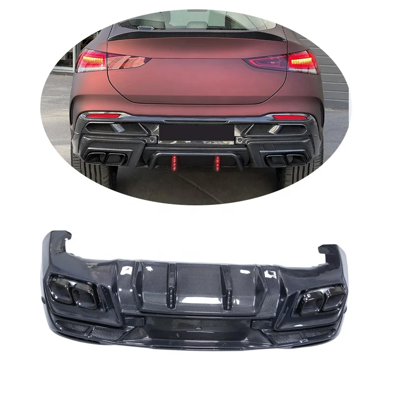 

Best Selling LD Style GLE coupe Carbon fiber rear Bumper diffuser for Mercedes Benz GLE350 gle450 gle53 GLE63 COUPE 2021~